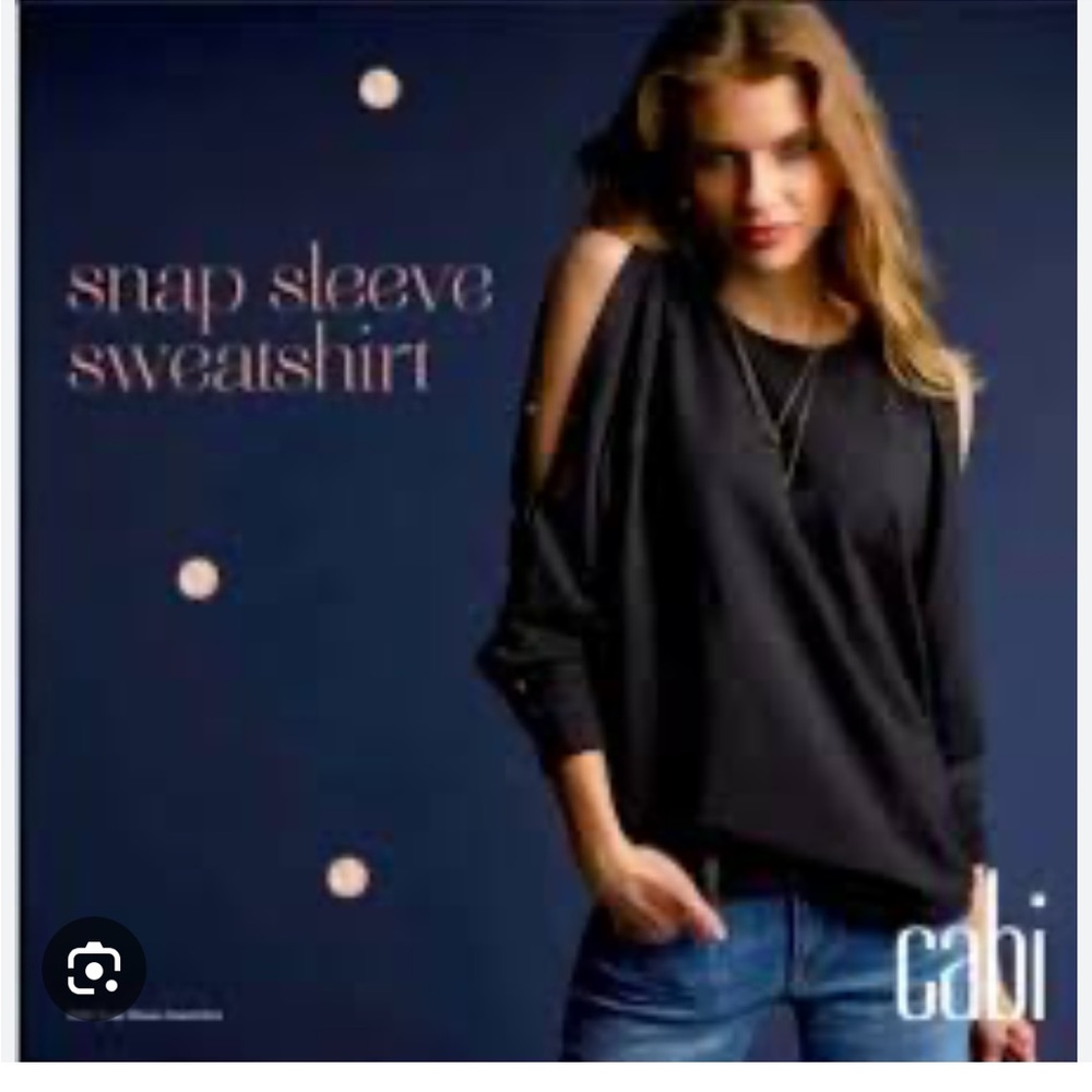 Cabi Snap Sleeve Sweatshirt #3686 Size Small EUC